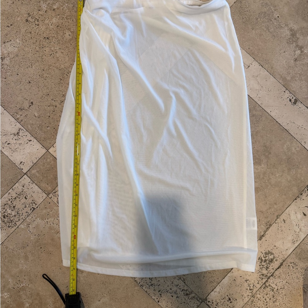 Staud white mesh skirt cover up - Picture 5 of 7